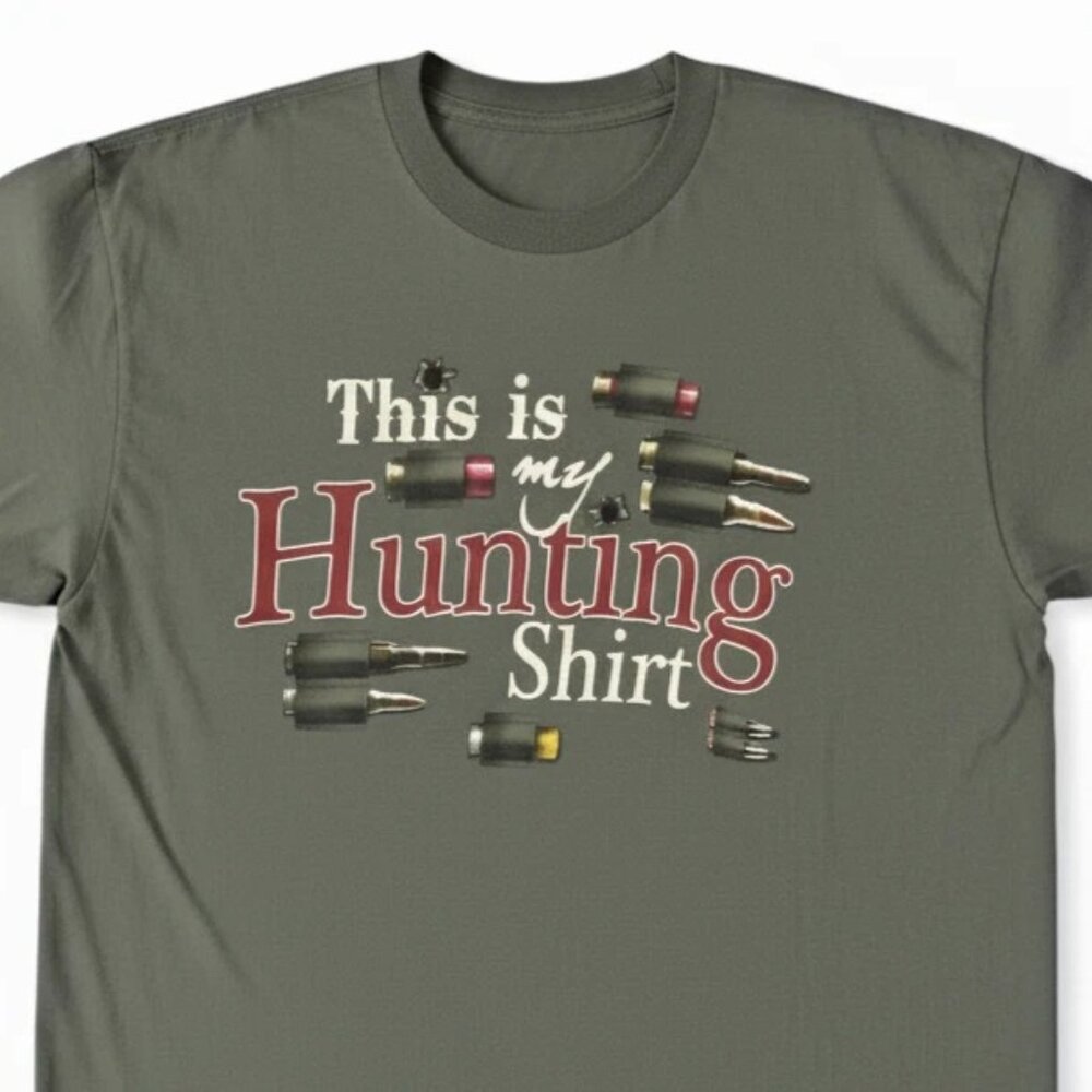 Ink Inc Firearms Tee Shirt XL Green Ammo Bullets 2nd Amendment Hunting‎ Outdoor